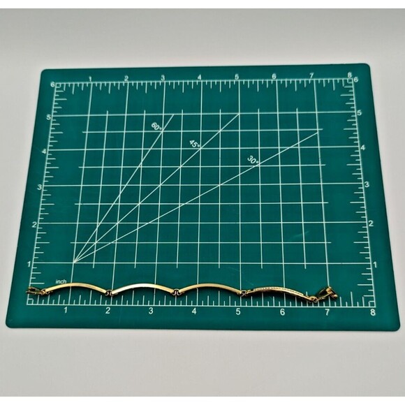 Vintage Christian Dior Gold Tone Clear Rhinestone Panel/Tennis Style Bracelet 7" - Picture 14 of 15